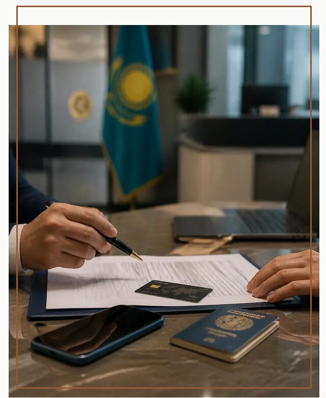 Открытие счета и банковской карты в Казахстане в Кызыле